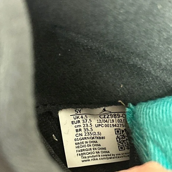 Jordan 5 Retro Top 3 Kids Black Fire Red Grape CZ2989-001 Size 5Y - Picture 5 of 12